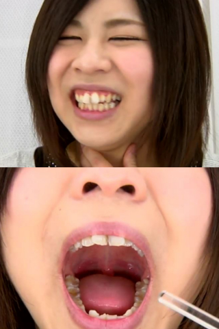 天然娘、早瀬あかりの口内のどちんこ観察 同人動画