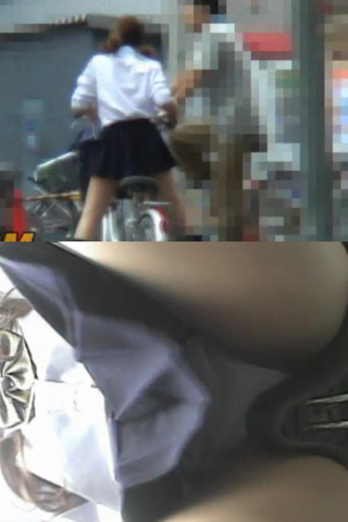 妄想 自転車パンチラ 3名 Part３ 同人動画