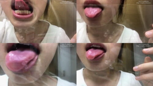 【舌/唾フェチ】ロ●系美人OLが『アクリル板に唾たらし＆ベロベロ舐めまくる』 同人動画