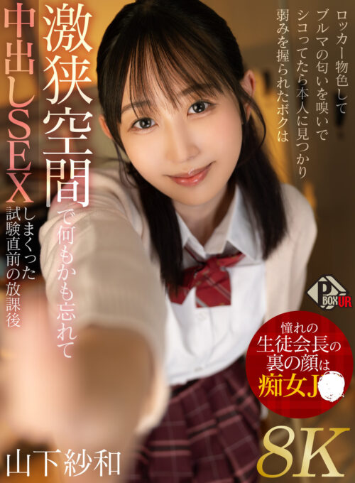 【VR】憧れの生徒会長の裏の顔は痴女JK ロッカー物色してブルマの匂いを嗅いでシコってたら本人に見つかり弱みを握られたボクは激狭空間で何もかも忘れて中出しSEXしまくった試験直前の放課後 山下紗和【8K】